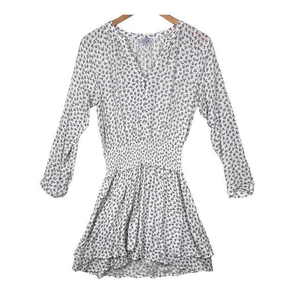 Revolve Rails Cream & Black Pullover V-Neck Flowy Skirt Mini Dress Size XS - Picture 1 of 10